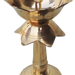 Kamal Stand Deepak no. 3 with Brass Finish