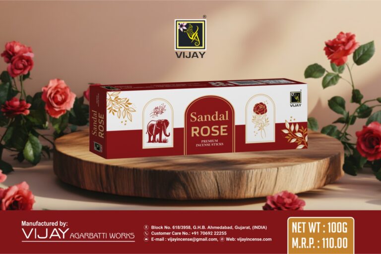 Vijay Rose Sandal Premium Agarbatti 100gm