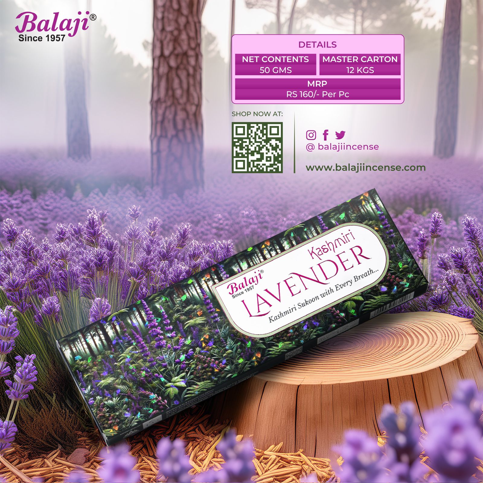 Balaji Kashmiri Lavender Masala agarbatti